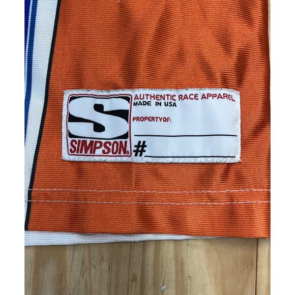 Simpson Motorcycle Racing Long Sleeve Jersey Shirt Youth Medium Made In USA - Picture 4 of 5